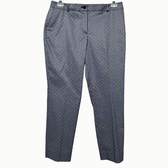 Talbots Gray Houndstooth Polka Dot Career Work Dress Pants Womens 10P - Picture 1 of 15